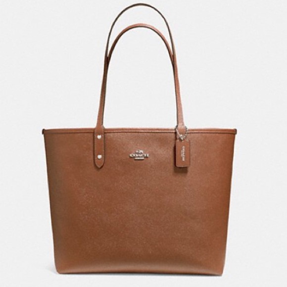 ❌SOLD❌ NWT COACH Signature Reversible Tote Khaki - Picture 2 of 8